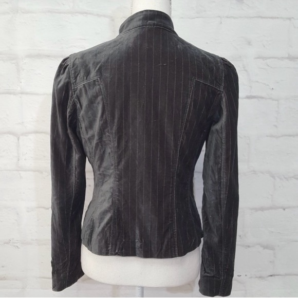 Ann Taylor Loft Velvet Gray/silver shimmer jacket Sz 12 - Picture 4 of 16